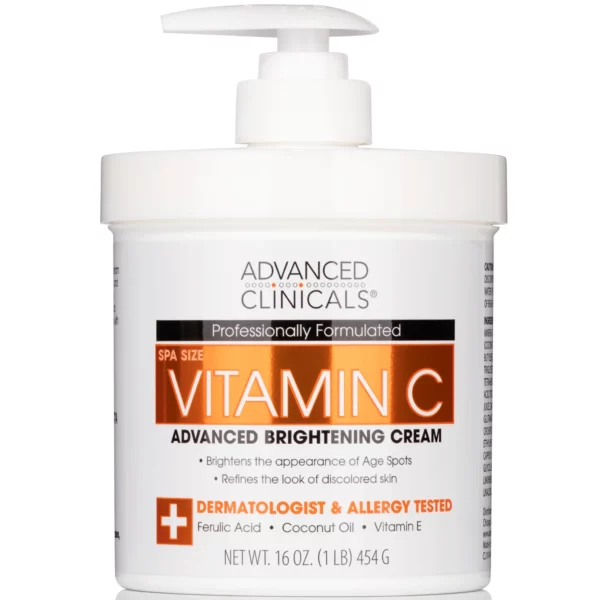 Advanced Clinicals Vitamin C Cream 16oz (454g)