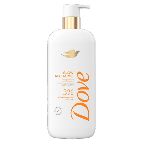 Dove Glow Recharge 3% brightening serum with Vitamin C Body Wash 547ml