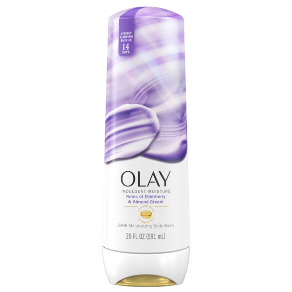 Olay Indulgent Moisture Body Wash Notes of Elderberry and Almond Cream Body Wash 591ml