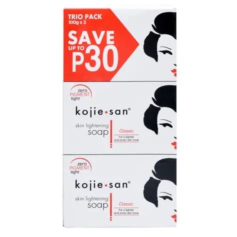 Kojie San Skin Lightening Soap (Kojic Acid Soap) 100G Pack Of 3