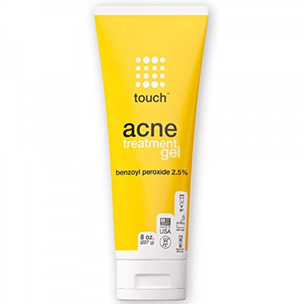 Touch Acne Treatment Gel - Benzoyl Peroxide 8Oz | teeka4.com