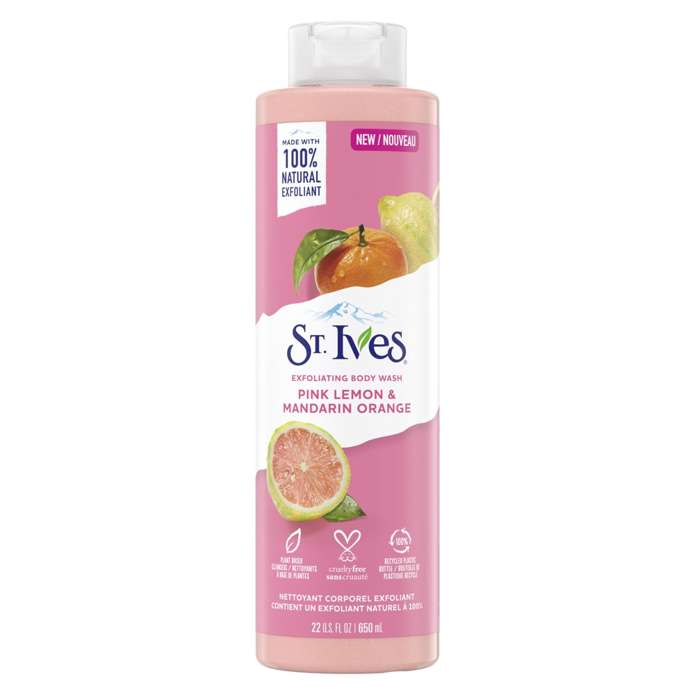 St. Ives Pink Lemon And Mandarin Orange Exfoliating Body Wash 650ml