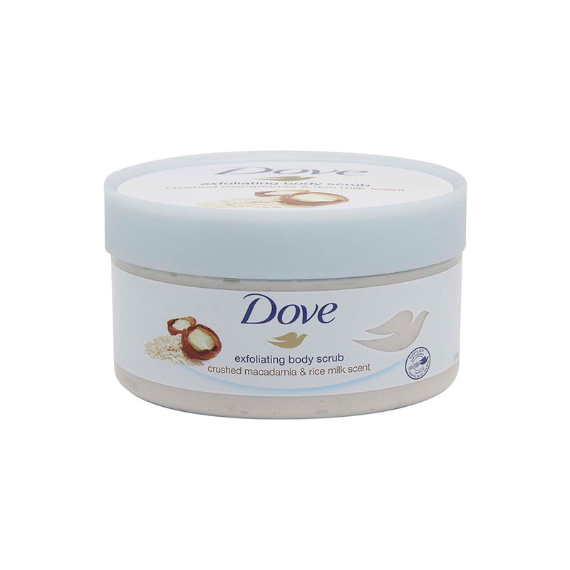 Dove Exfoliating Body Scrub - Crushed Macadamia & Rice Milk Scent 225ml