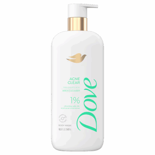 Dove Acne Clear 1% Birch Cucumber Body Wash 547ml