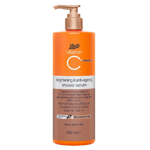 Boots Vitamin C Brightenng & anti-aging shower serum 495ml