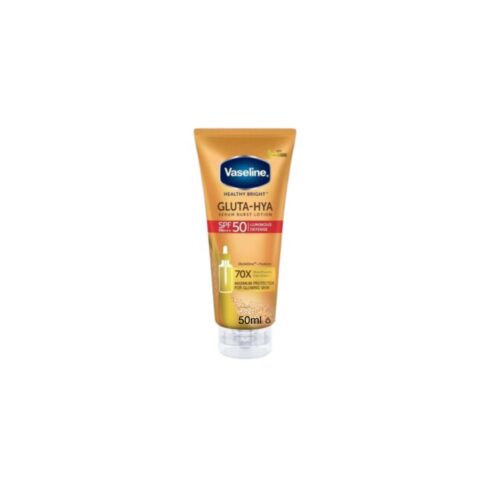 Vaseline Healthy Bright Gluta-HYA Serum Burst Sunscreen SPF50 PA+++ Body Lotion 50ml