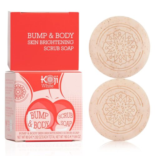 Koji White Kojic Acid Bump & Body Scrub Soap - 2 Bars (5.64 oz. 160g)