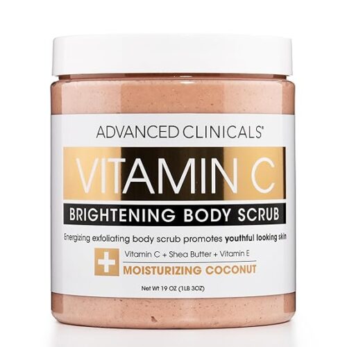 Advanced Clinicals Brightening Vitamin C Exfoliating Body Scrub 19 oz