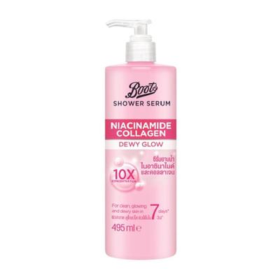 Boots Niacinamide Collagen Dewy Glow Shower Serum - 495ml