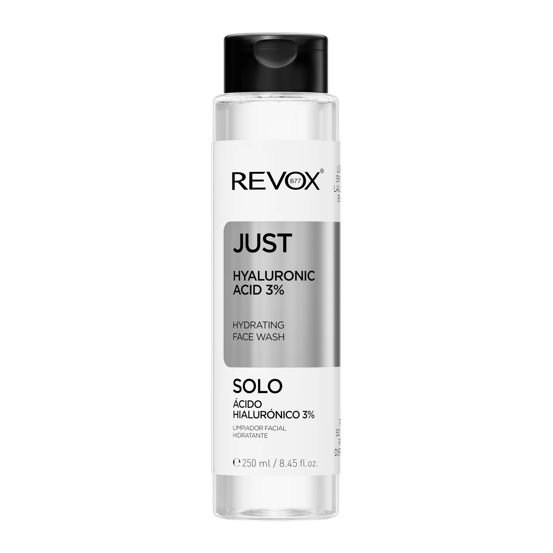 Revox Just Hyaluronic Acid 3% Hydrating Face Wash 8.45fl oz /250ml.