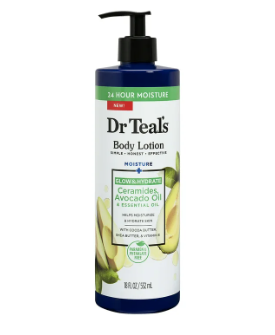 Dr Teal’s Glow & Hydrate Body Lotion with Ceramides & Avocado Oil 18 fl oz