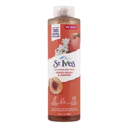 St. Ives Fresh Peach & Jasmine Exfoliating Body Wash 650ml