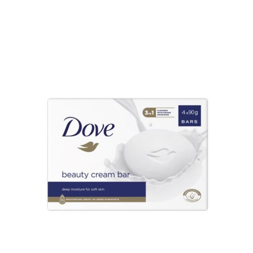 Dove 3-In-1 Beauty Cream Bar With Deep Moisture (90g x4) 12.69oz / 360g.