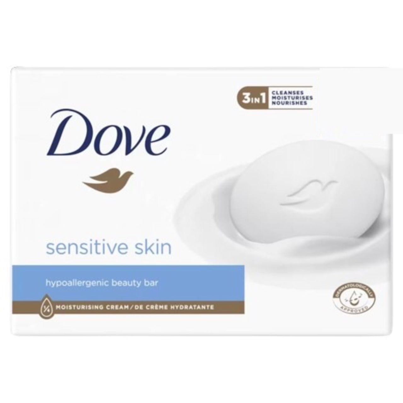 Dove Sensitive Skin Hypollergenic Beauty Bar Soap 90g