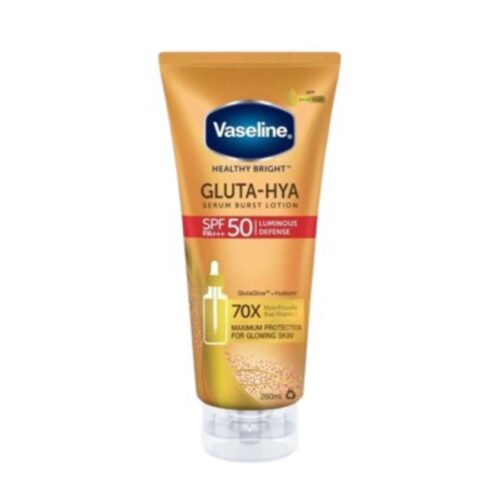 Vaseline Healthy Bright Gluta-HYA Serum Burst Sunscreen SPF50 PA+++ Body Lotion 260ml