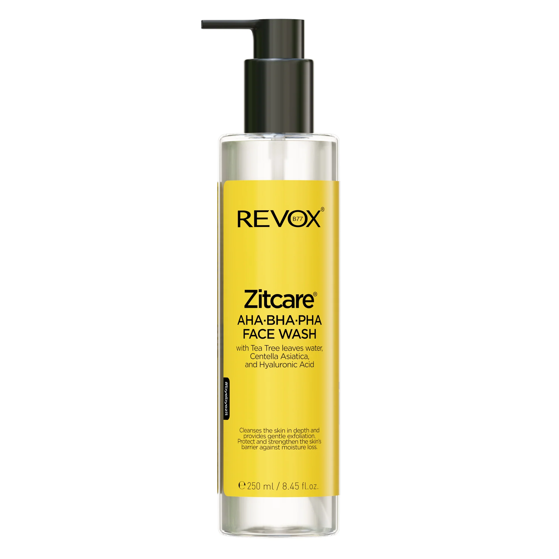 Revox B77 Zitcare AHA. BHA. PHA. Face wash 8.45fl oz / 250ml.