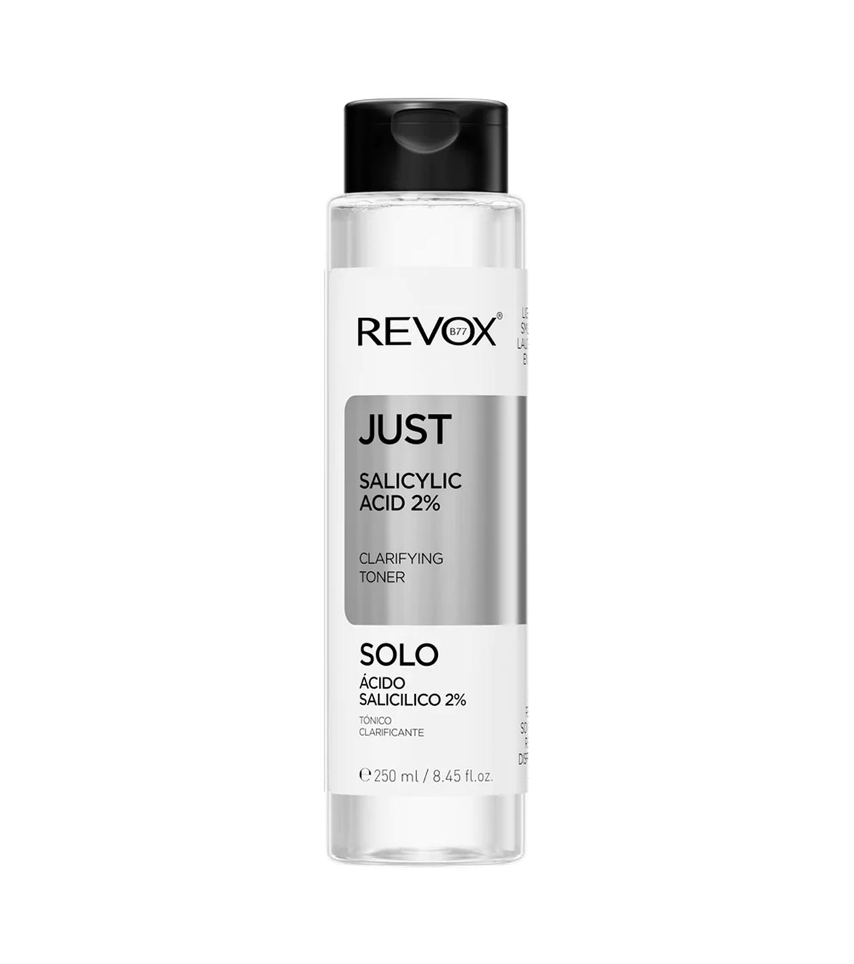 Revox Just Salicylic Acid 2% Clarifying Toner 8.45fl oz /250ml.