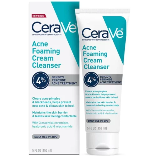 Cerave Acne Foaming Cream Cleanser 4% benzoyl peroxide 150ml