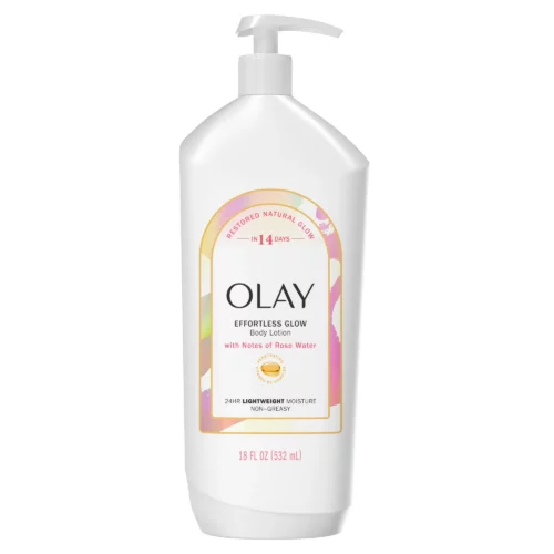 Olay Effortless Glow Body Lotion with Notes of Rose Water 18FL OZ (532ml)