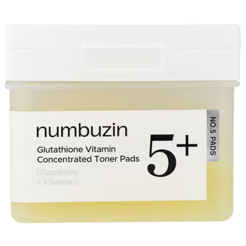 Numbuzin No.5+ Glutathione Vitamin Concentrated Toner Pads 180ml