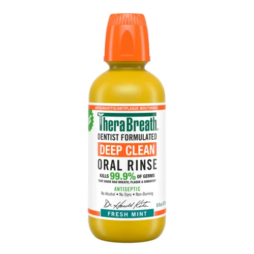 TheraBreath Deep Clean Oral Rinse Fresh Mint 473ml