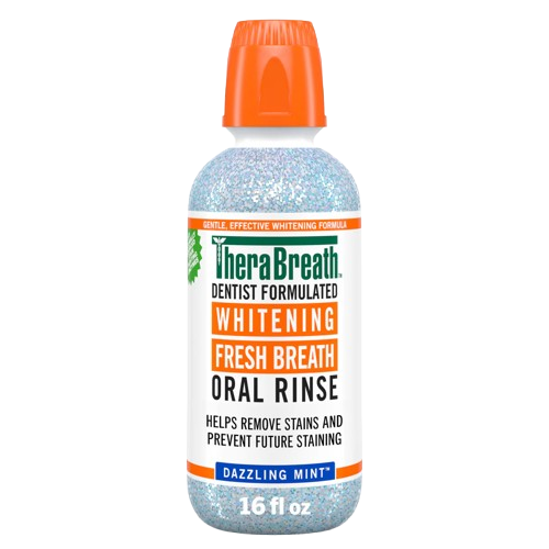 TheraBreath Whitening Fresh Breath Oral Rinse Dazzling Mint 473ml