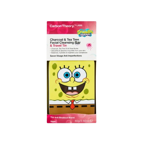 Best Online Skincare Store In Lagos Nigeria 28 Carbon Theory SpongeBob SquarePants Charcoal & Tea Tree Facial Cleansing Bar & Travel Tin 80g