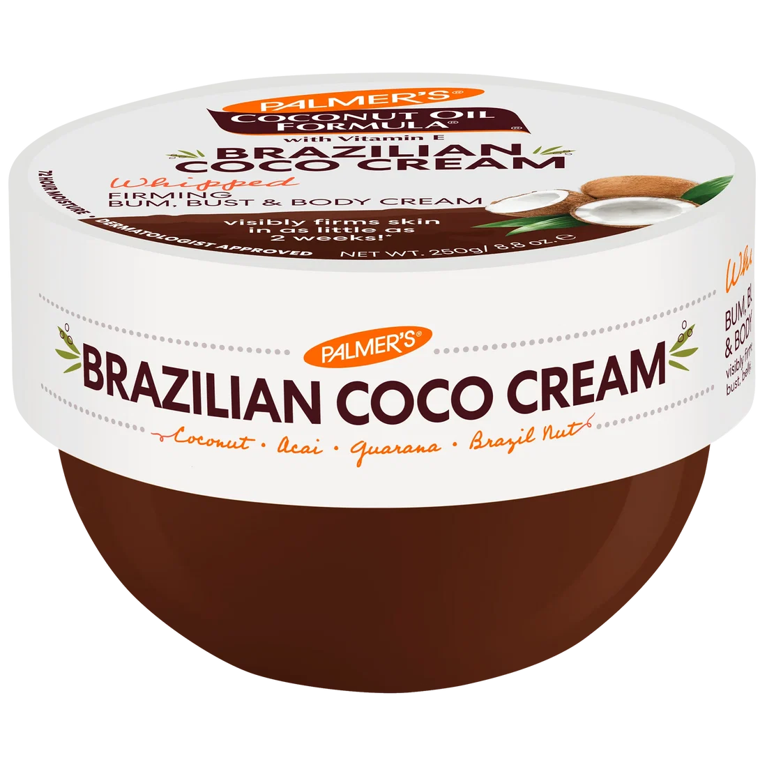Palmer's Cocoa Butter Formula Brazilian Coco Whipped Bum, Bust & Body Cream 250g /8.8oz 1 Palmer’s Cocoa Butter Formula Brazilian Coco Whipped Bum, Bust & Body Cream 250g /8.8oz