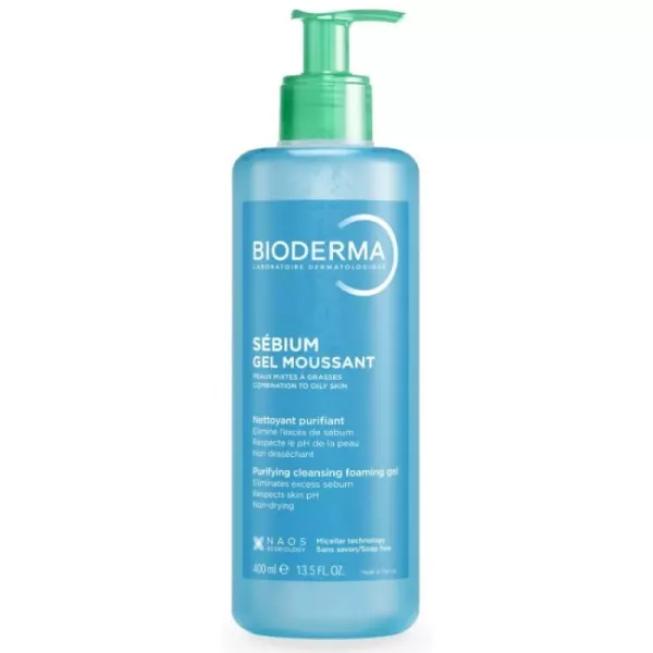 Bioderma Sebium Gel Moussant Purifying Cleansing Foaming Gel 400ml 1 Bioderma Sebium Gel Moussant Purifying Cleansing Foaming Gel 400ml