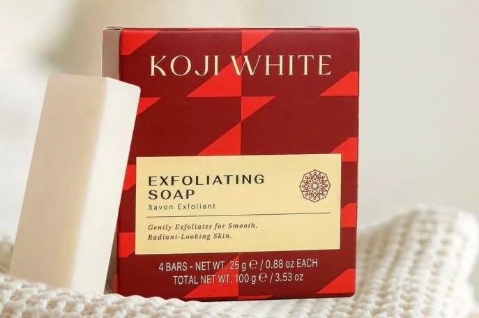 Koji White Exfoliating Soap 4 Bars 100g 3.53oz 1 Koji White Exfoliating Soap 4 Bars 100g 3.53oz