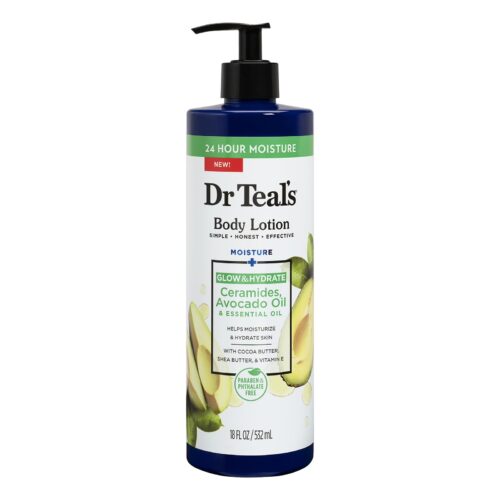 Best Online Skincare Store In Lagos Nigeria 23 Dr Teal’s Glow & Hydrate Body Lotion with Ceramides & Avocado Oil 18 fl oz